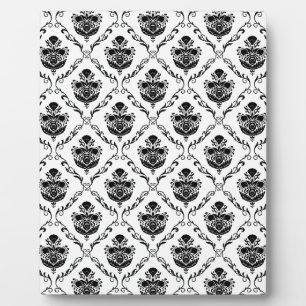 Placa Expositora Damasco negro tradicional