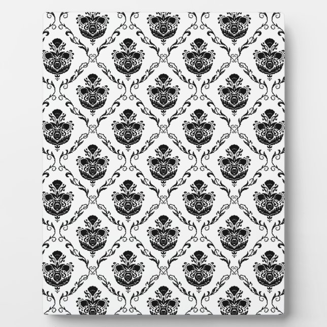 Placa Expositora Damasco negro tradicional (Frente)