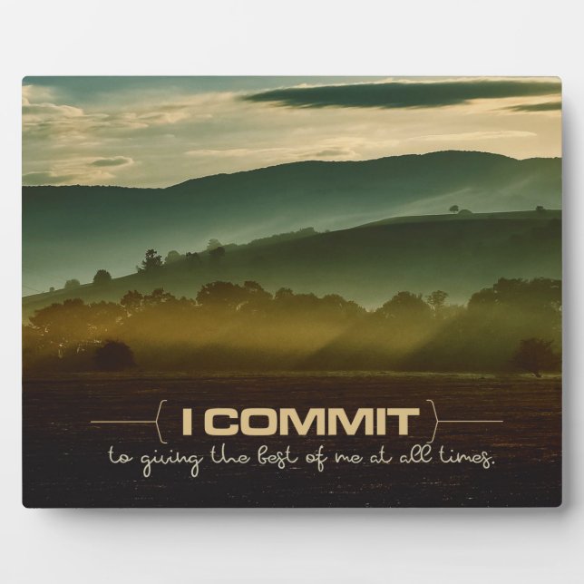 Placa Expositora Dando Lo Mejor De Mí Inspirador Plaque (Frente)