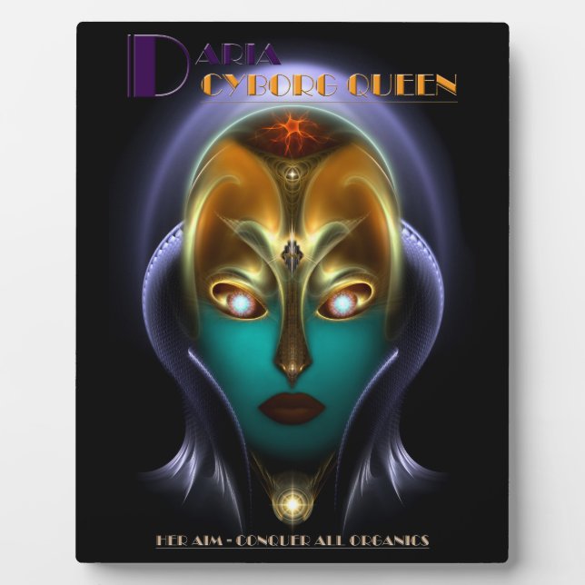 Placa Expositora Daria Cyborg Queen (Frente)