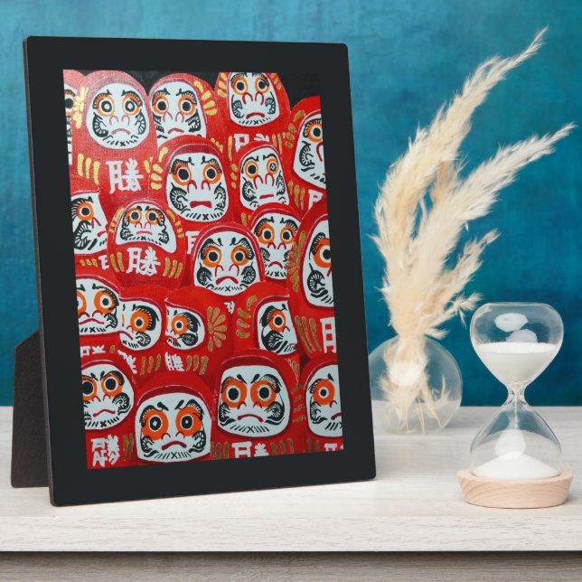 Placa Expositora Daruma Dolls Painting by Alfred Fox (Lado)