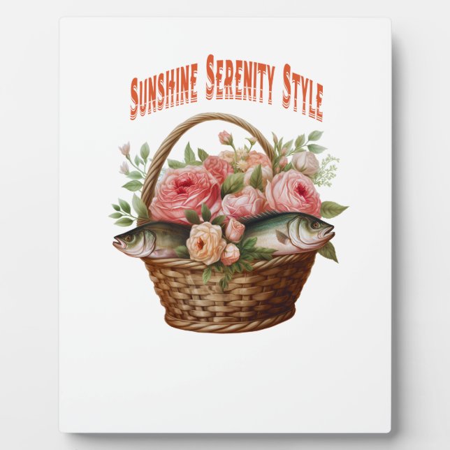 Placa Expositora 🌿 de cesta de 🌿 floreciente (Frente)