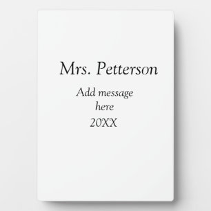 Placa Expositora De vuelta a la apreciación de los profesores escol