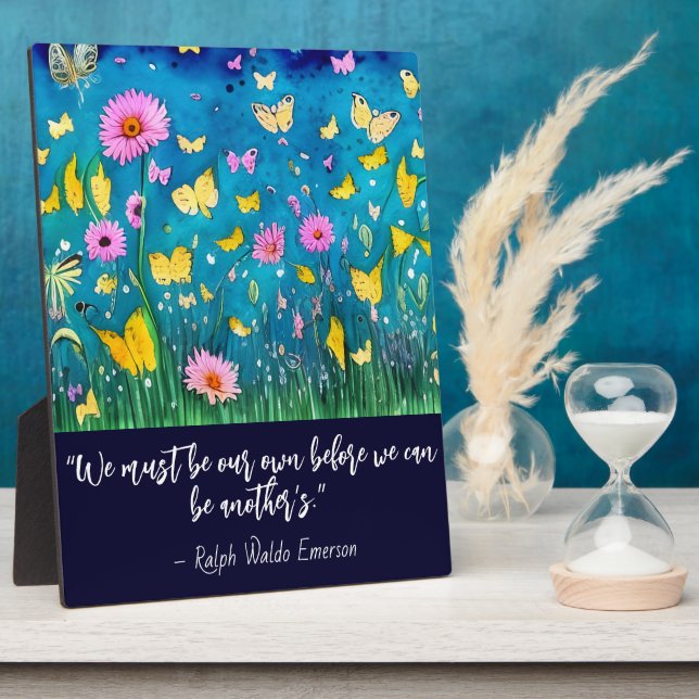 Placa Expositora Debemos Ser Nuestra Propia Cita Floral (Lado)