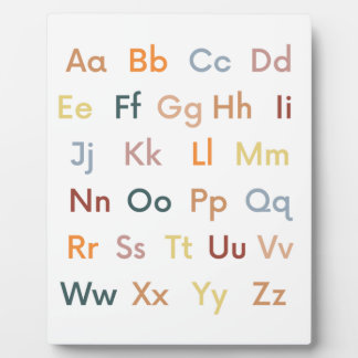 Placa Expositora Decoración de clase Alphabet ABC