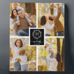 Placa Expositora Decoración del hogar del Collage de fotos de famil<br><div class="desc">Decoración del hogar del Collage de fotos de familia monograma</div>