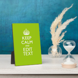 Placa Expositora Decoración Verde Android Mantener La Calma Y Tu Te