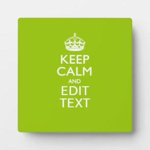 Placa Expositora Decoración Verde Android Mantener La Calma Y Tu Te