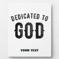 DEDICADO A DIOS TEXTO NEGRO PERSONALIZABLE GENIAL
