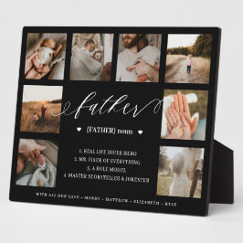 Placa Expositora Definición de diccionario padre 8 Collage de fotos