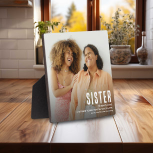 Placa Expositora Definición de HERMANA moderna y linda Foto