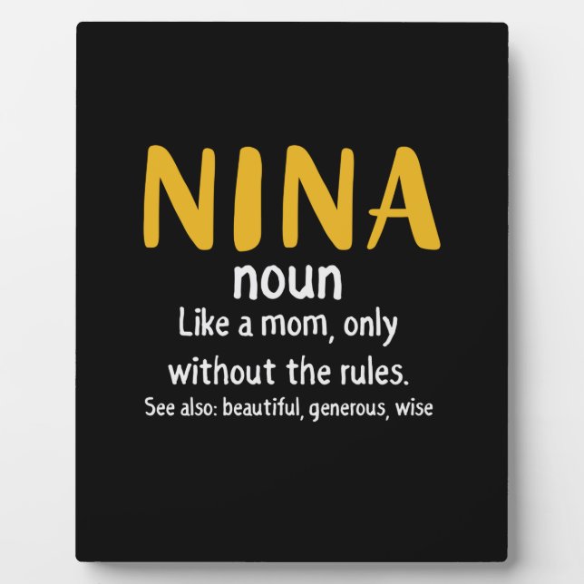 Placa Expositora Definición de nina de arte madre (Frente)