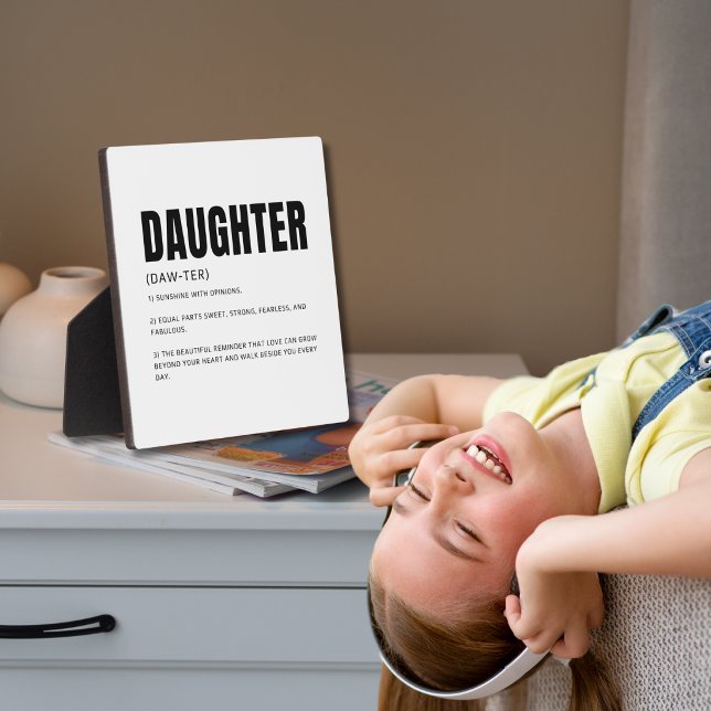 Placa Expositora Definición Divertida y Sentimental de Hija (Subido por el creador)