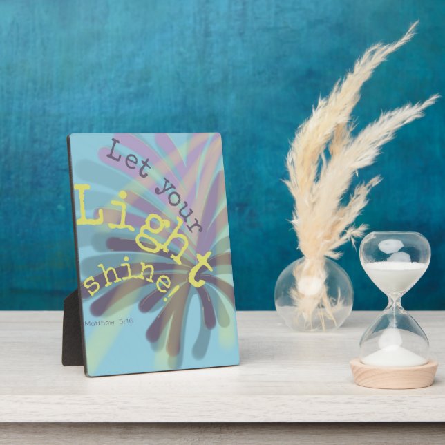 Placa Expositora Deja que tu luz brille (Lado)