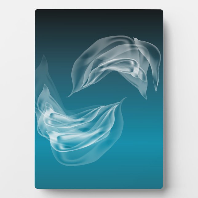 Placa Expositora Delfines abstractos en juego (Frente)