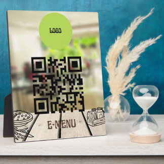 Placa Expositora Delicios digitales: 8x10 con menú de código QR de