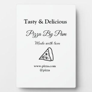 Placa Expositora Delicioso restaurante pizzería café hecho con amor