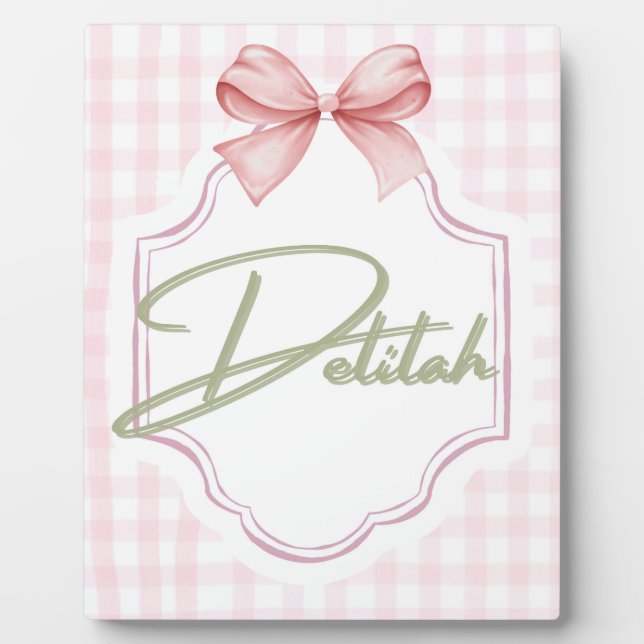 Placa Expositora Delilah Baby Nursery Gingham (Frente)