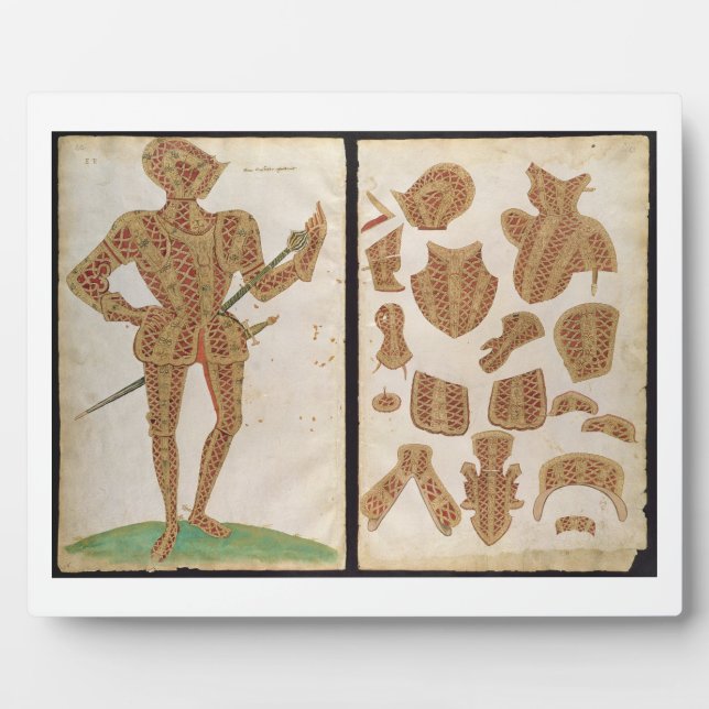 Placa Expositora Demanda de Armor para Sir Christopher Hatton, 1589 (Frente)