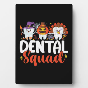 Placa Expositora Dental Squad Tooth Dentive Acción de Gracias Hallo