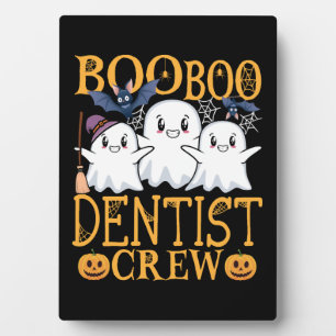 Placa Expositora Dentista Dentista de la Tripulación de Halloween