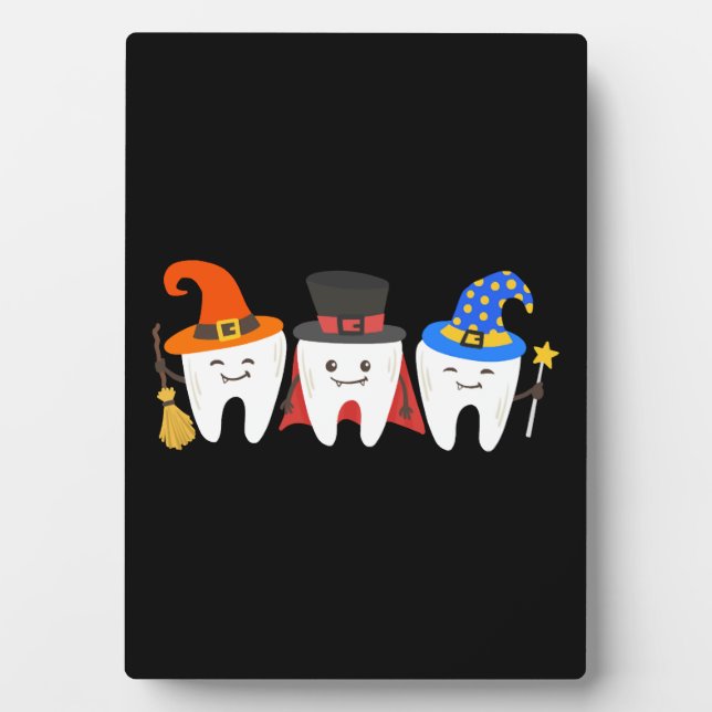 Placa Expositora Dentista Halloween Teeth Dental (Frente)