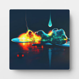 Placa Expositora Derivación líquida brillante