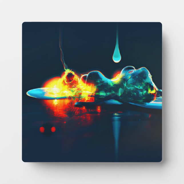 Placa Expositora Derivación líquida brillante (Frente)