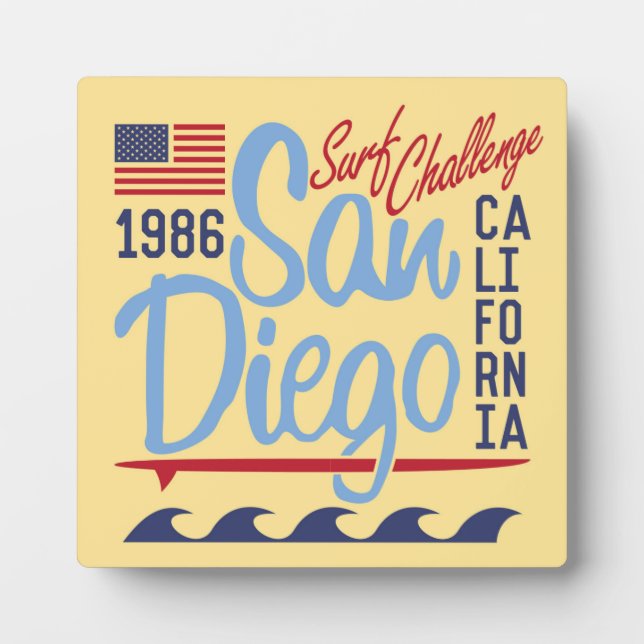 Placa Expositora Desafío Surf de San Diego 1986 (Frente)
