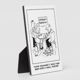 Placa Expositora Desastre de valoración de antigüedades - Divertido