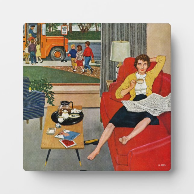 Placa Expositora Descanso del café de la mañana (Frente)