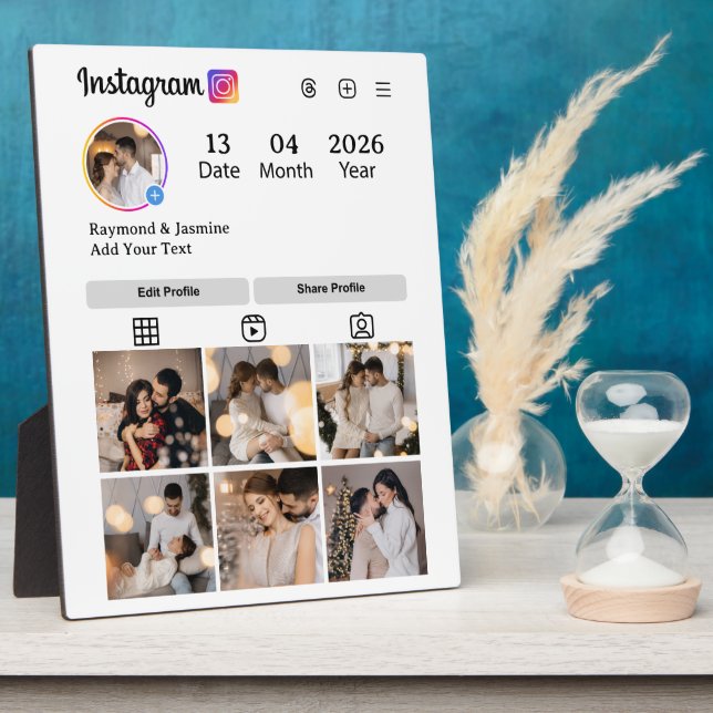 Placa Expositora Design Your Own 7 Photo Collage (Lado)