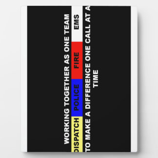 Placa Expositora Despacho, policía, incendio, EMS