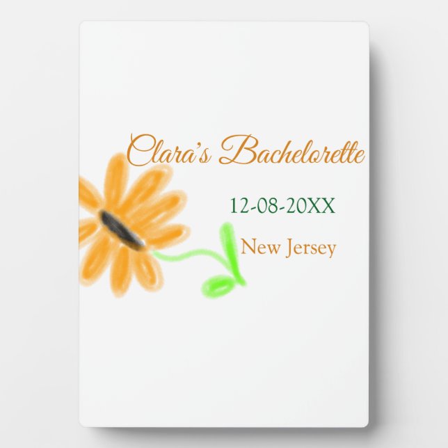 Placa Expositora Despedida de soltera agregar nombre fecha lugar gi (Frente)