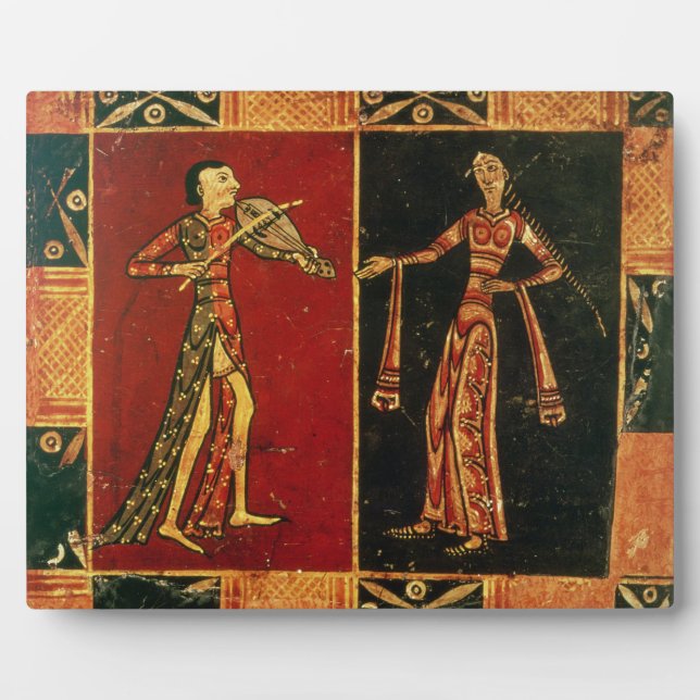 Placa Expositora Detalle de un pecho boda que representa a un músic (Frente)