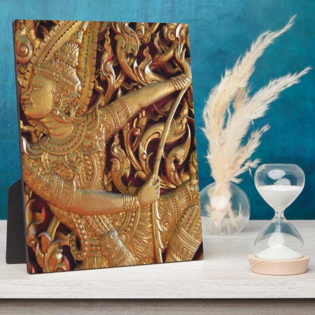 Placa Expositora Detalle del templo budista tailandés (Lado)