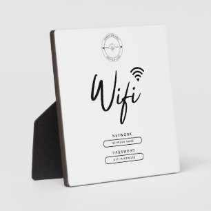Placa Expositora Detalles del logotipo de negocios moderno Wifi en