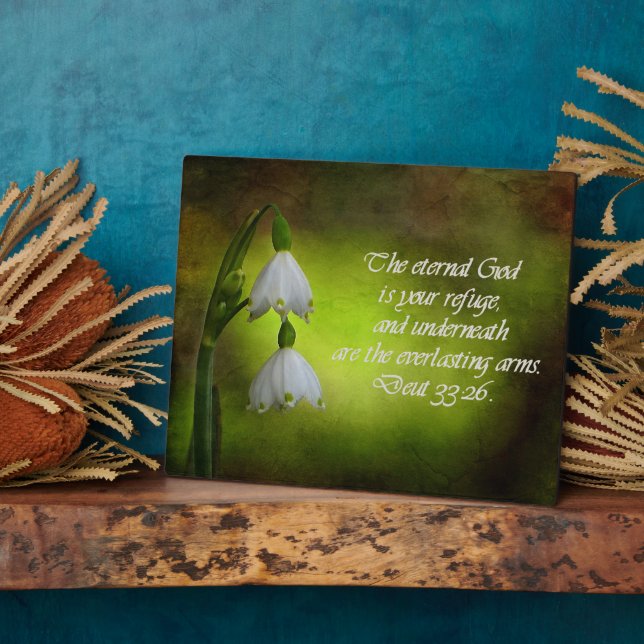 Placa Expositora Deuteronomio 33:26 Refugio Eterno Inspirador (Lado)