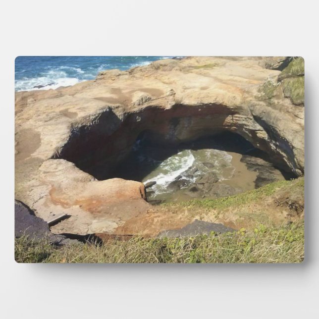 Placa Expositora Devil's Punchbowl, Costa de Oregón (Frente)