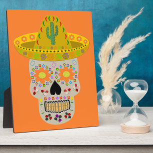 Placa Expositora Día de la Calavera Muerta en México