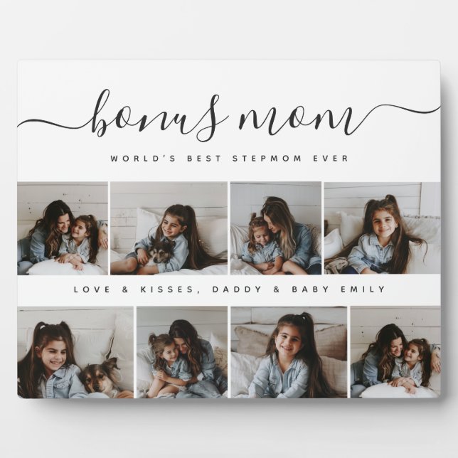 Placa Expositora Día de la Madre exclusivo de Collage de fotos de s (Frente)