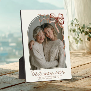 Placa Expositora Día de la Madre Foto Personalizada en Tonos Terros