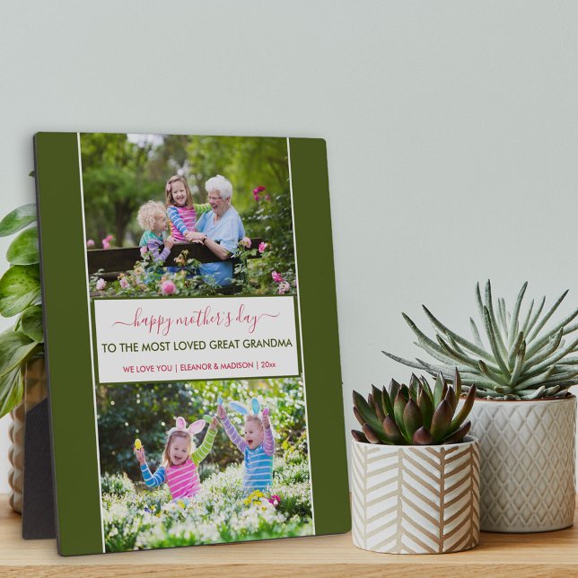 Placa Expositora Día de la Madre Gran Abuela 2 Foto personalizada (Subido por el creador)