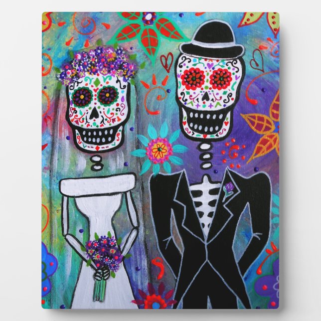 PLACA EXPOSITORA DIA DE LOS MUERTOS BODA (Frente)