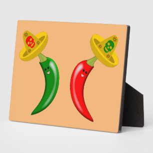 Placa Expositora Día de los Muertos Chilis Mexicanos