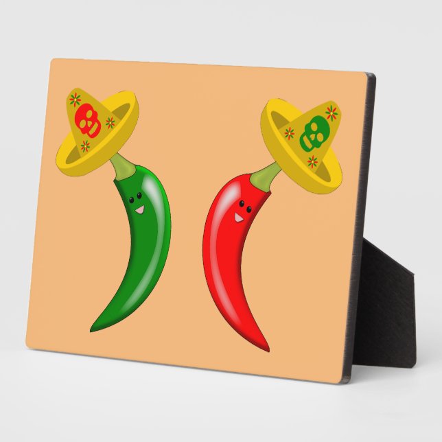Placa Expositora Día de los Muertos Chilis Mexicanos (Lado)