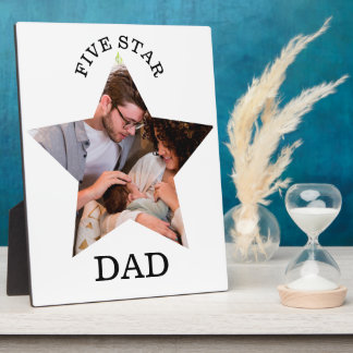 Placa Expositora Día de los Padres Únicos Modernos Cinco estrellas 