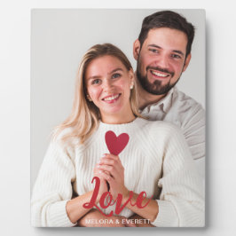 Placa Expositora Día de San Valentín de la pareja de fotos del cora