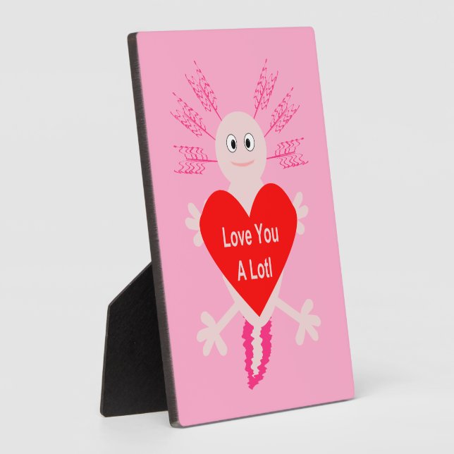 Placa Expositora Día de San Valentín Love Heart Axolotl (Lado)