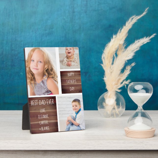 Placa Expositora Día del padre Collage de fotos moderno (Lado)